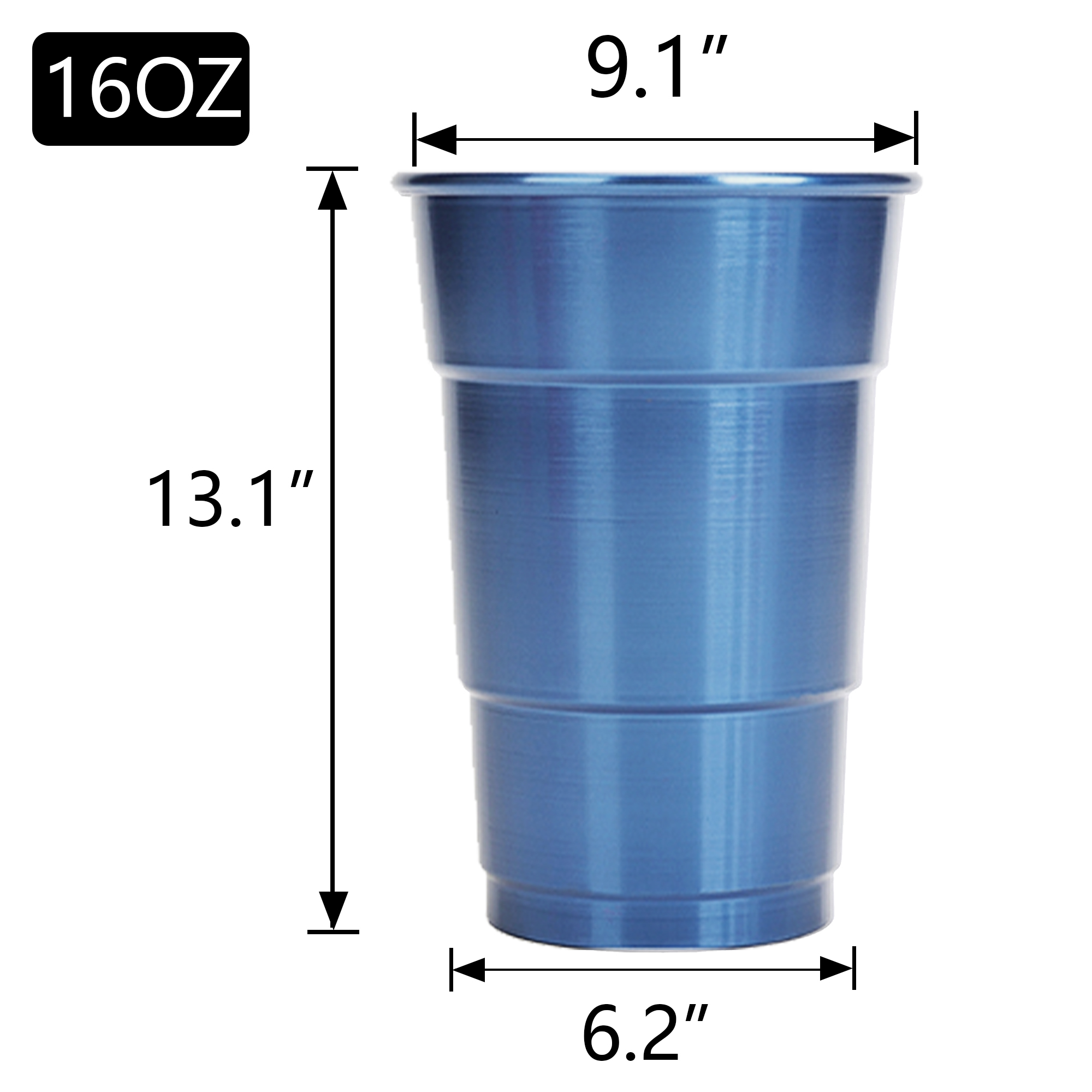 16Oz Ball Recycled Aluminum Stadium Party Cup 3