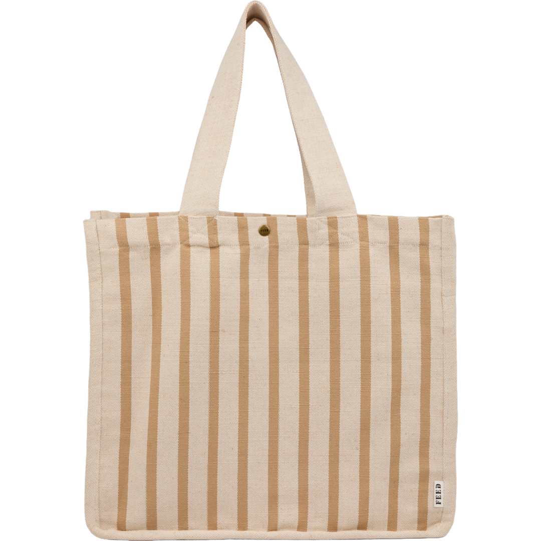 FEED Cotton and Jute Striped Tote 33