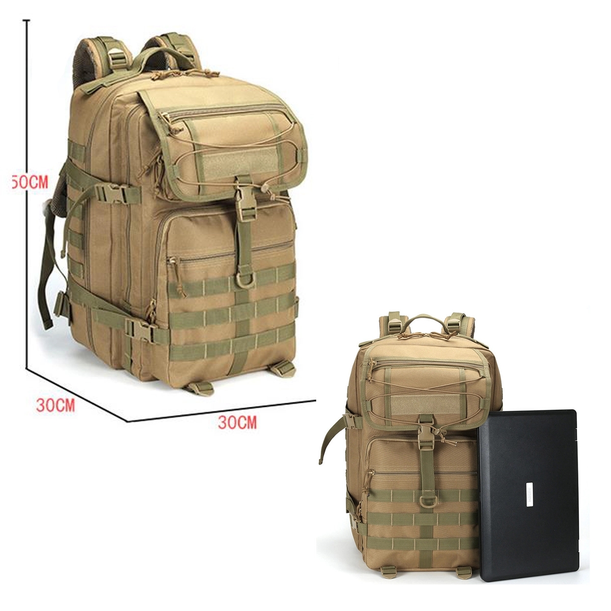Outdoor Expandable 45L Backpack Military Tactical Hiking 2