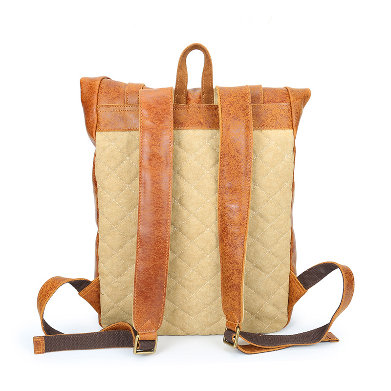 Large Waterproof Leather Backpack for Men and Women 10