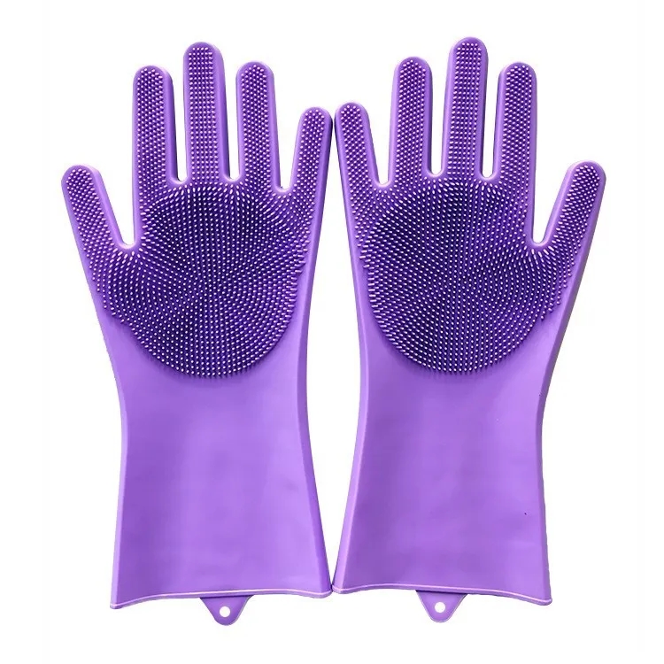 Heat Resistant Scrubber Household Silicone Gloves 6