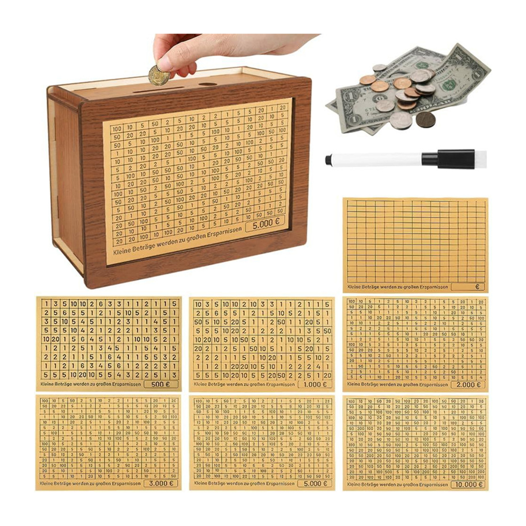 Wooden Piggy Bank with Counter 3