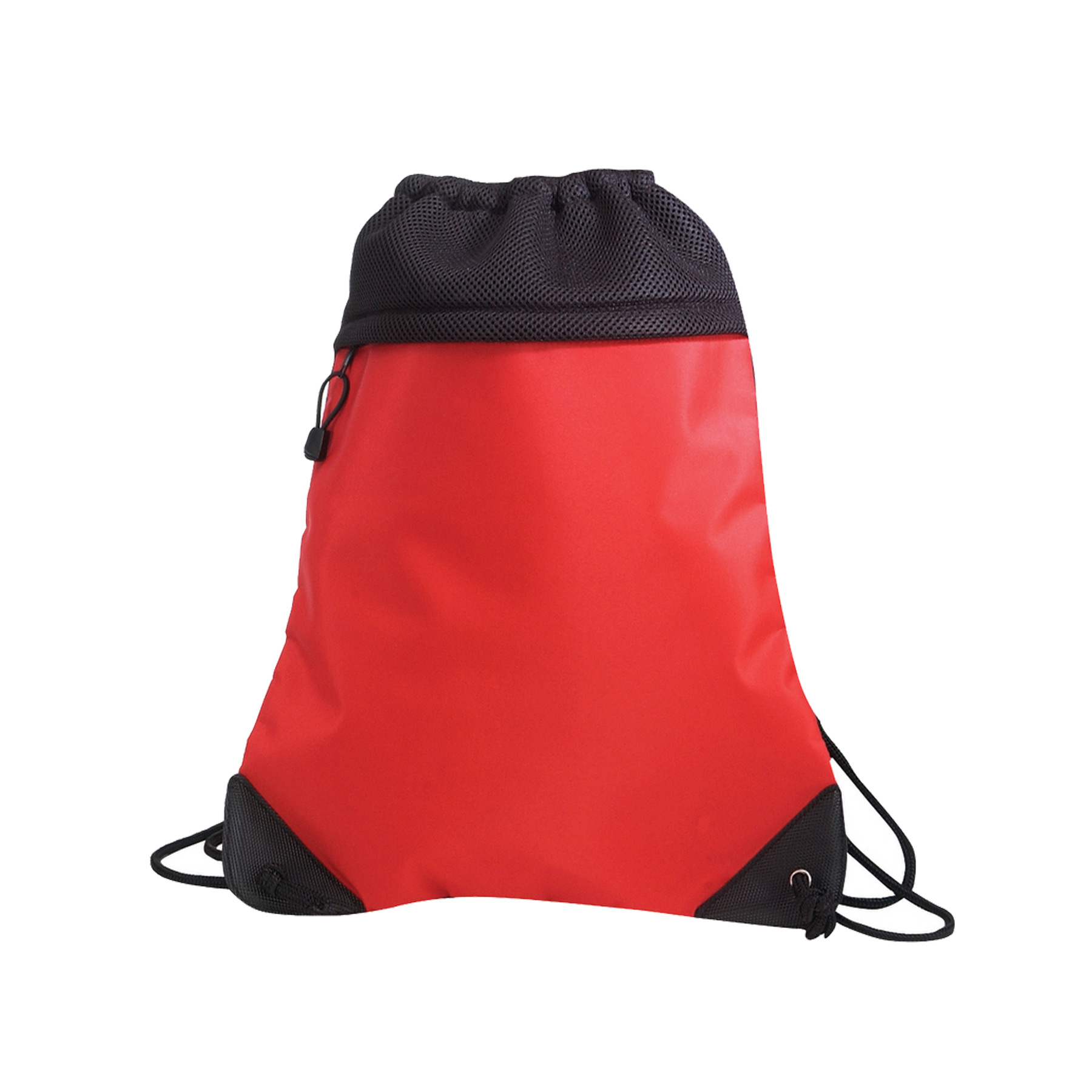 Deluxe Tri Mesh Drawstring Tote Bag with Micro Fiber Front 4
