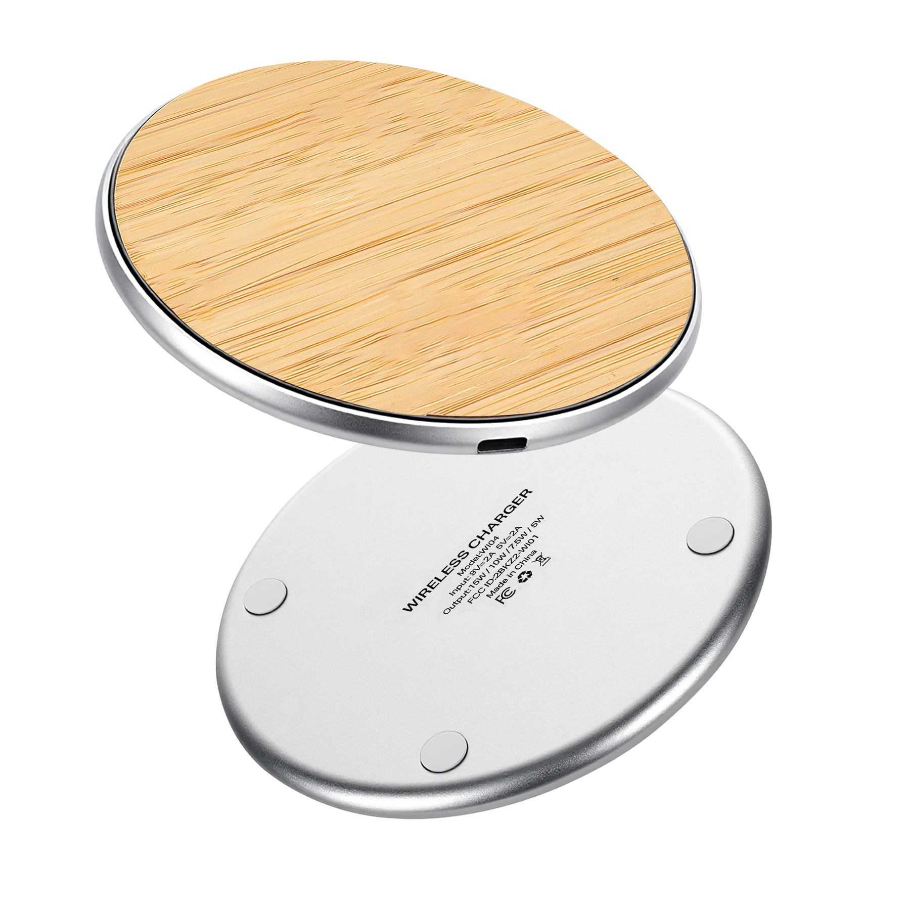 Bamboo 15W Wireless Charging Pad 11