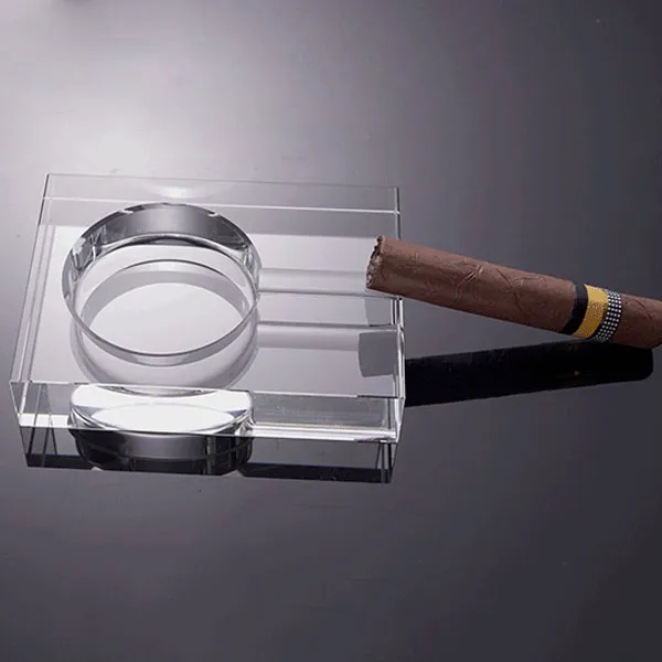 Rectangle Crystal Single Cigar Ashtray 4