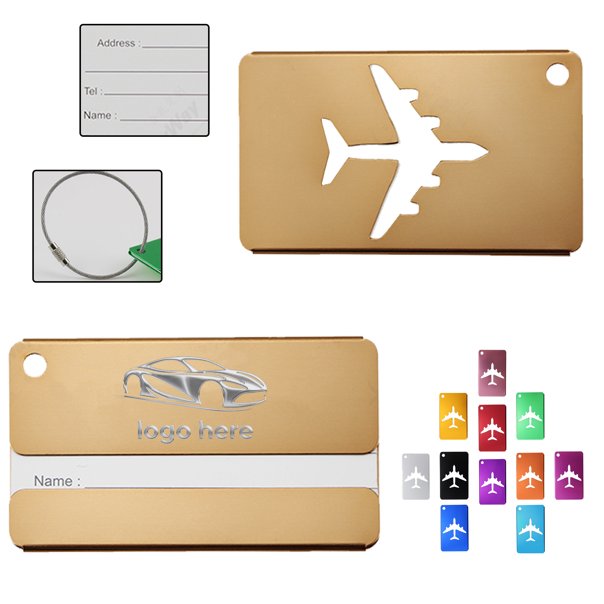 Custom Engraved Metal Baggage Tags 9