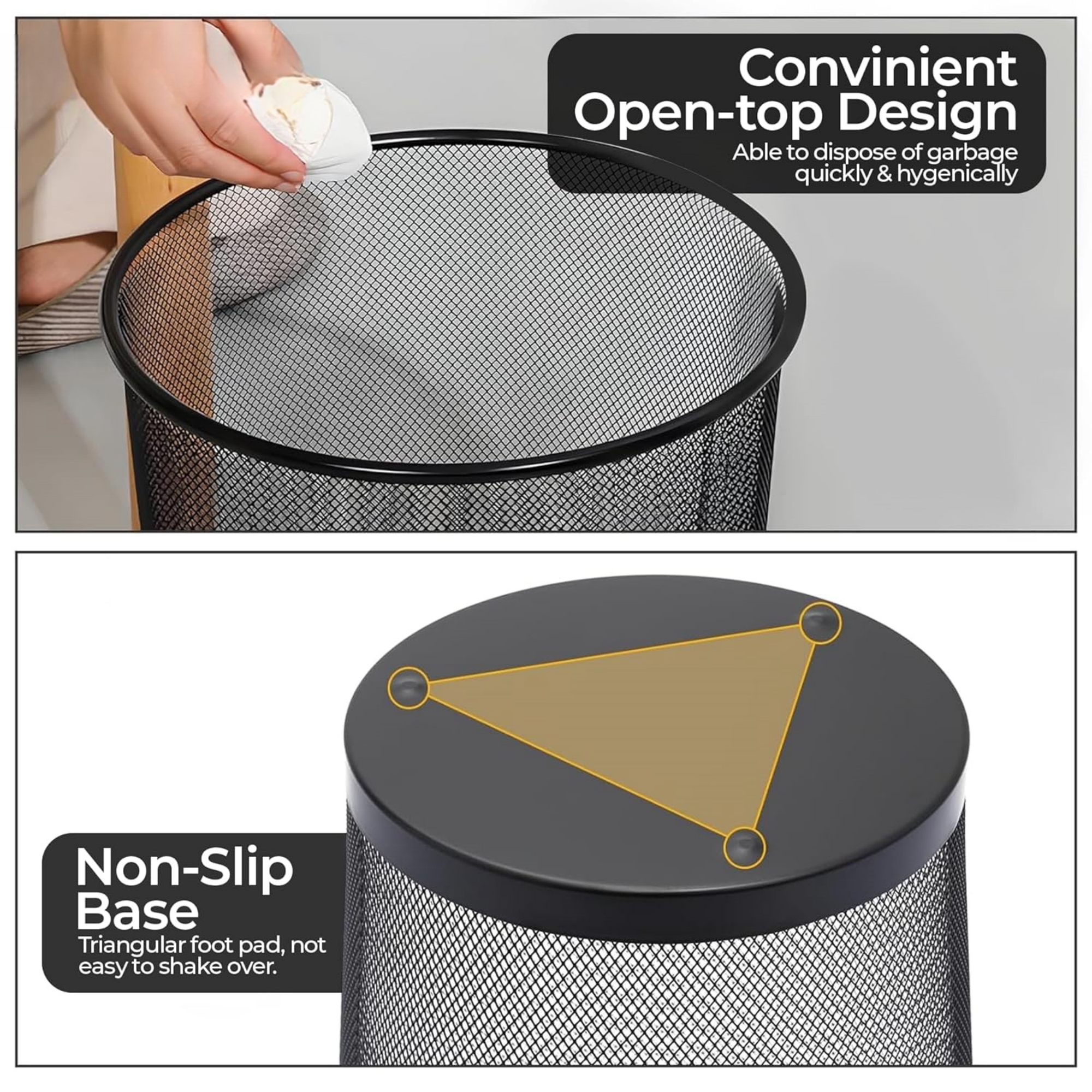 Round Mesh Wastebasket 3