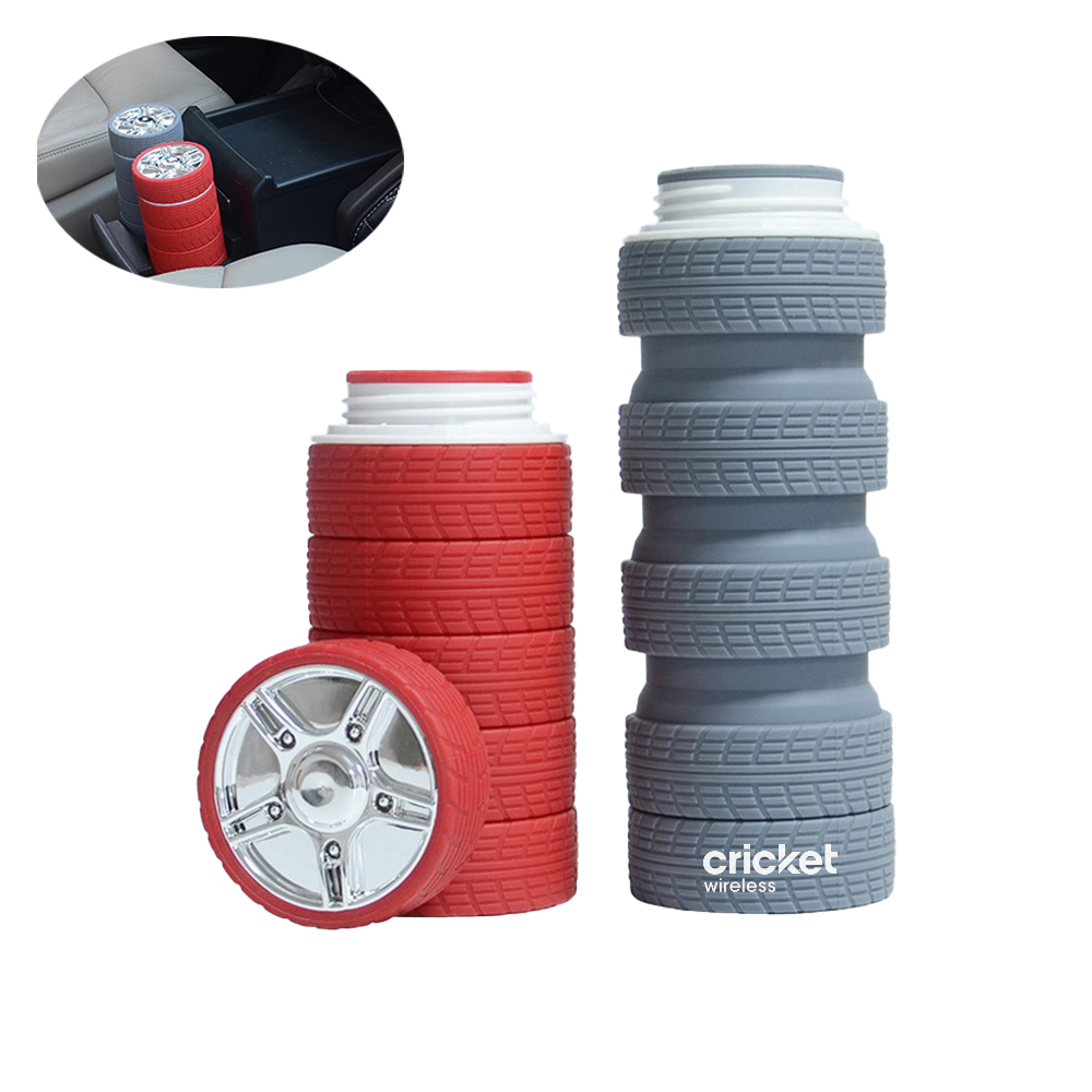 25oz. Collapsible Tire Travel Cup 4