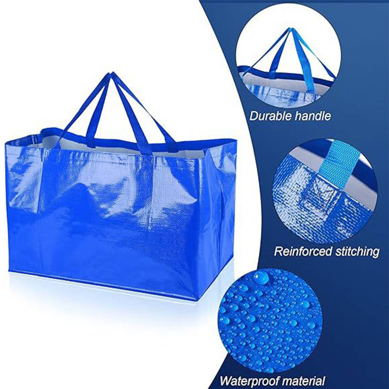 PP Woven Waterproof Foldable Shopping Bag w/ Handle 10
