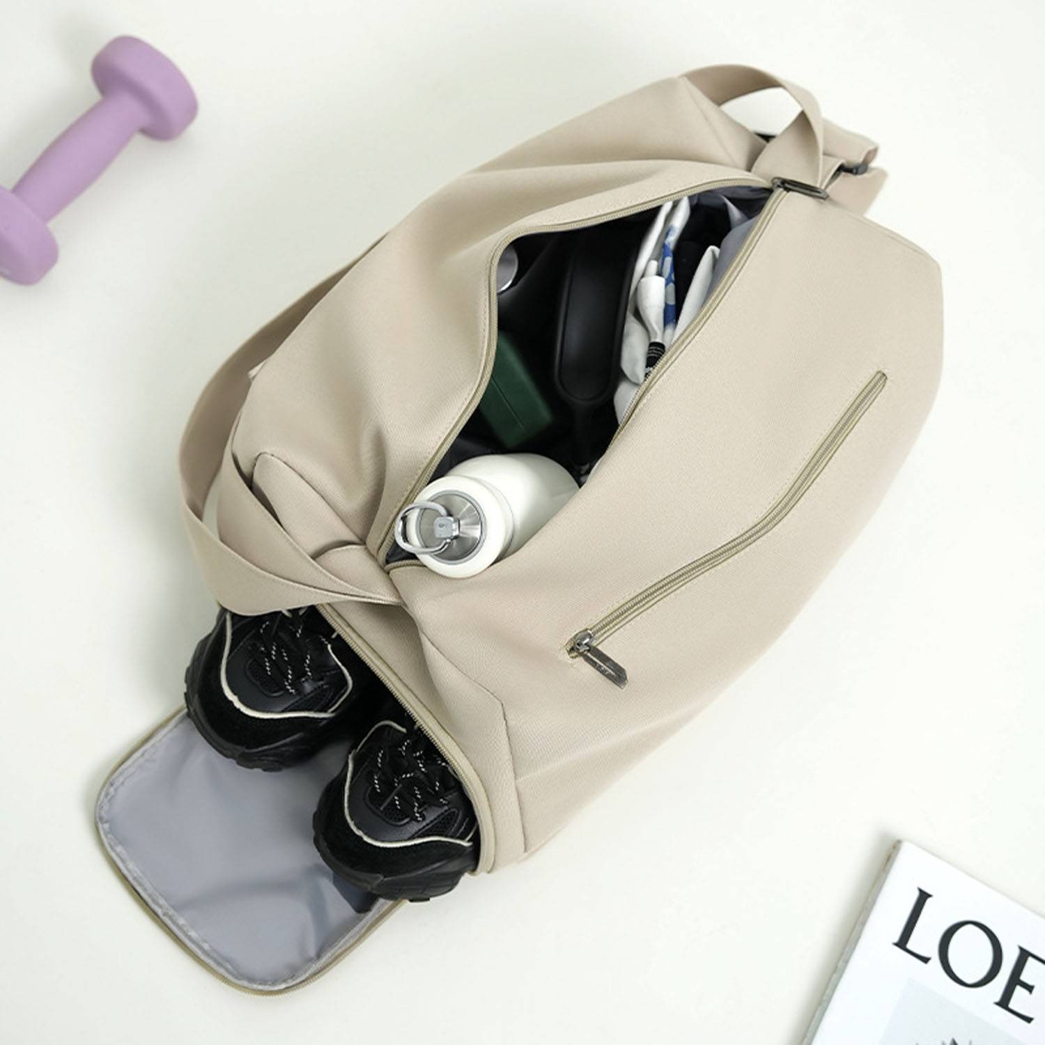 Large Capacity Waterproof Duffel Bag w/ Shoe Compartment 5