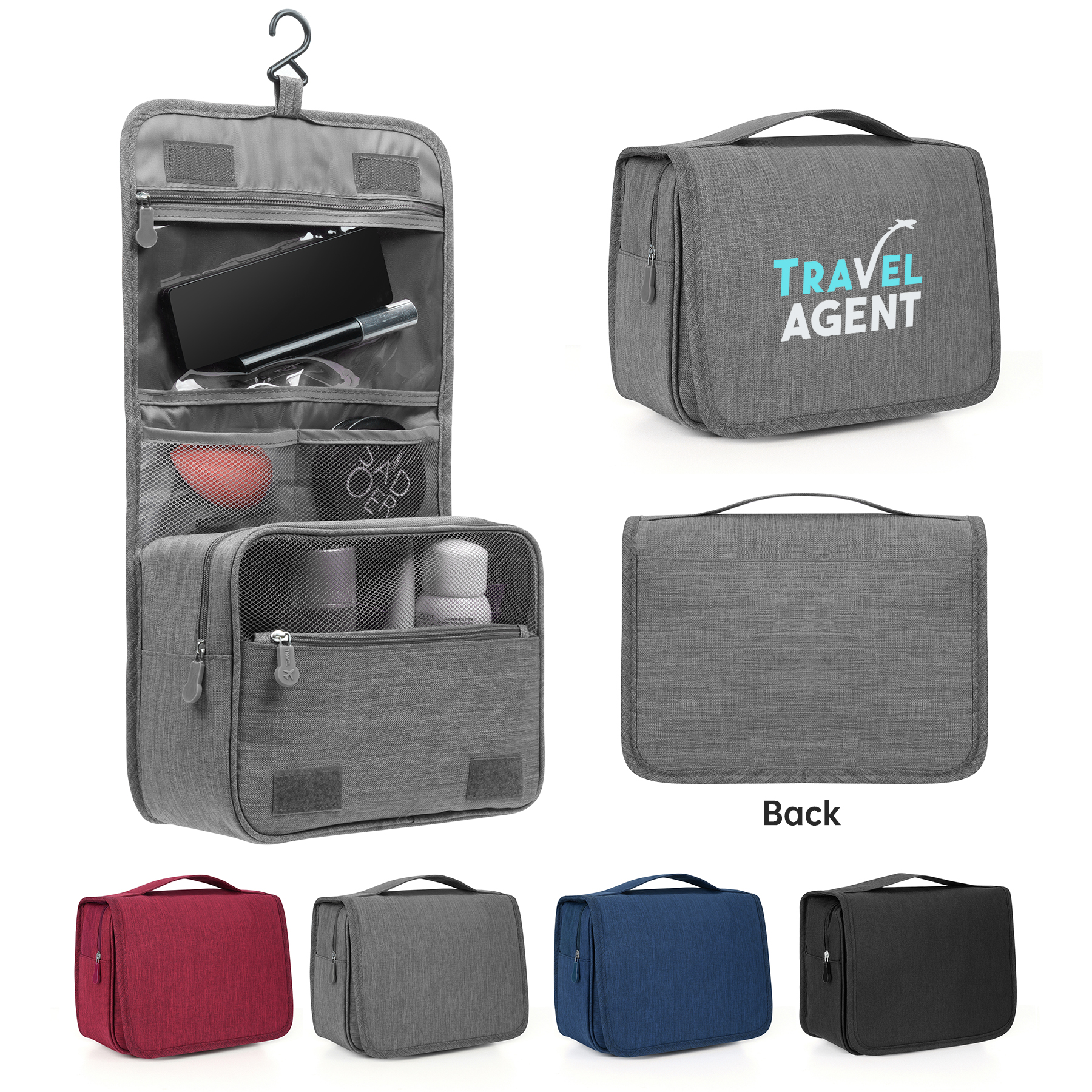 Water-Resistant Hanging Travel Toiletry Bag 12