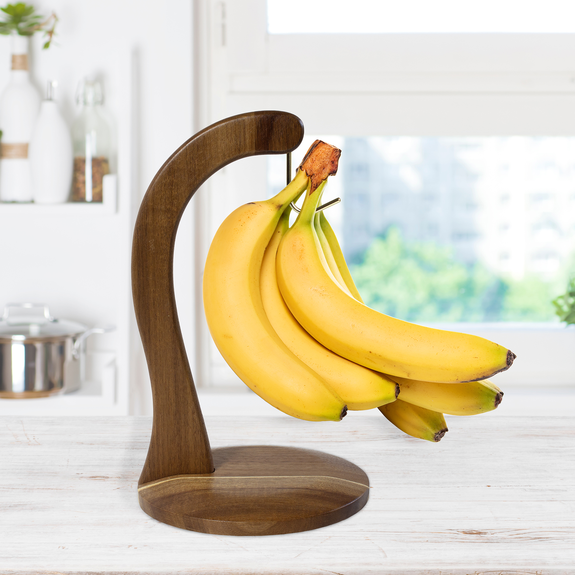 Rock & Branch® Acacia Banana Holder 2