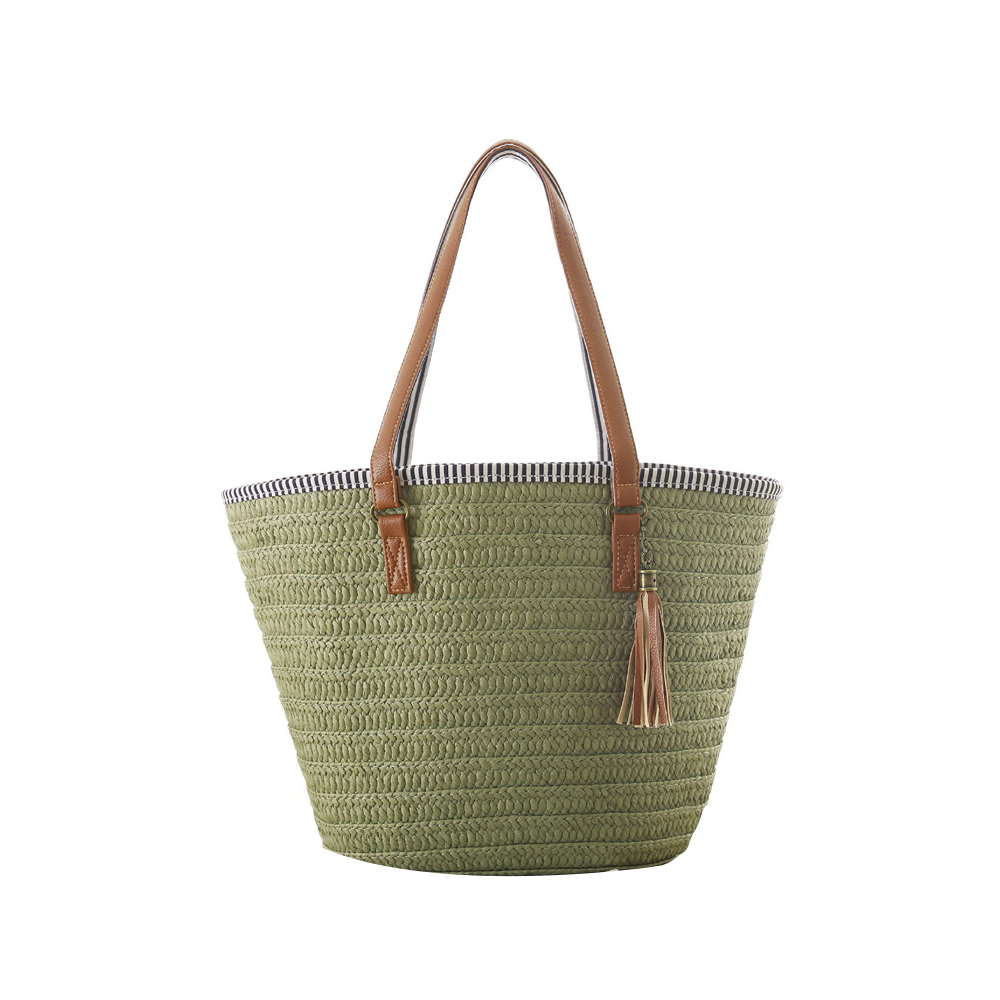 Straw Woven Tote Beach Shoulder Bag 1