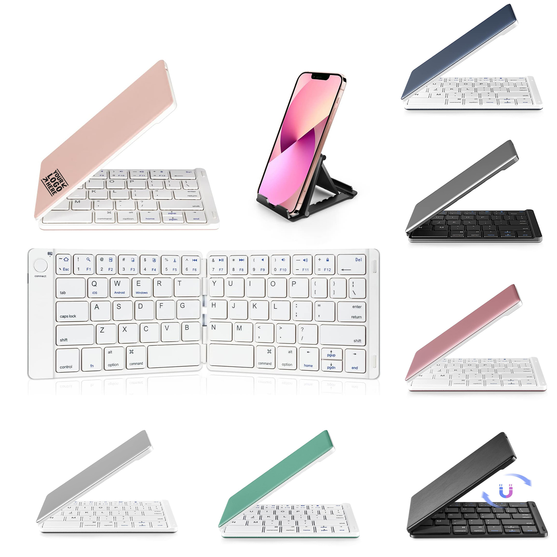 Portable Wireless Foldable Bluetooth Keyboard 2