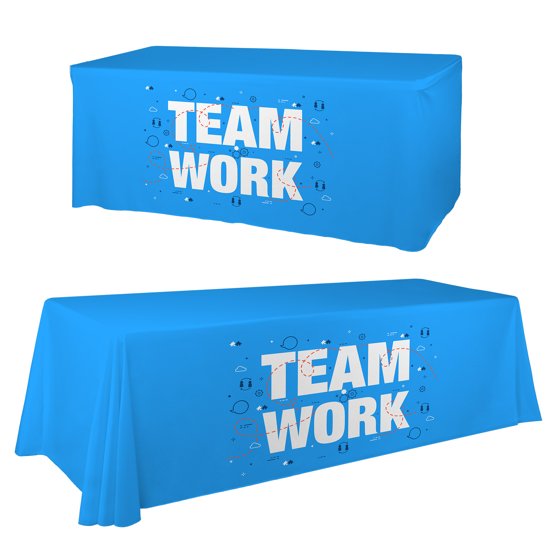 6'/8' Convertible Premium Table Throw (Full Color Dye Sublimation) 7