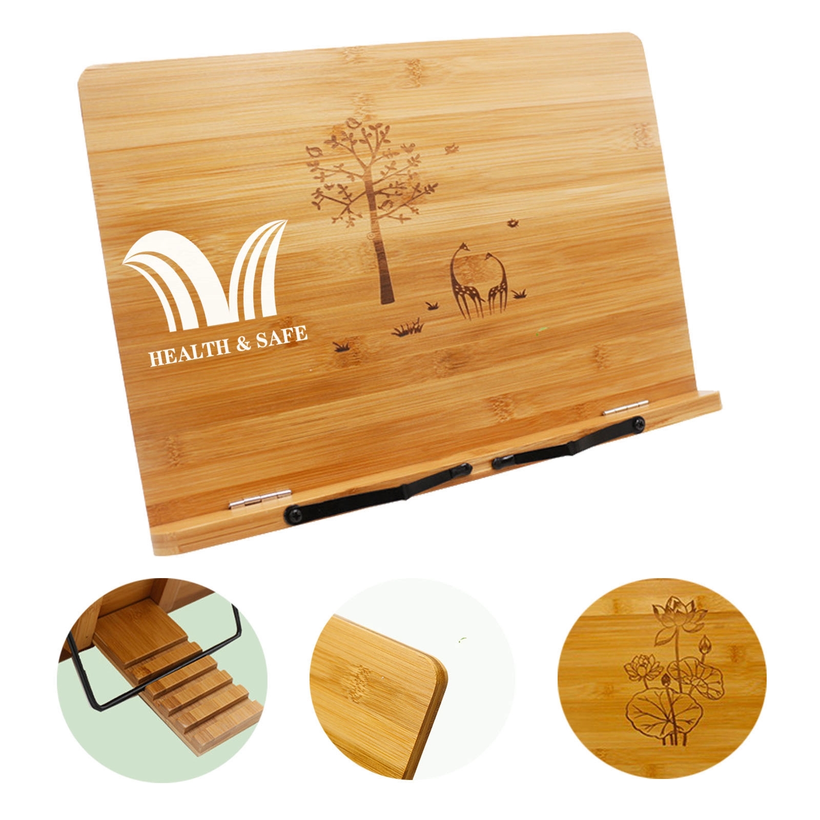 Bamboo And Wooden Adjustable Reading Holder 2