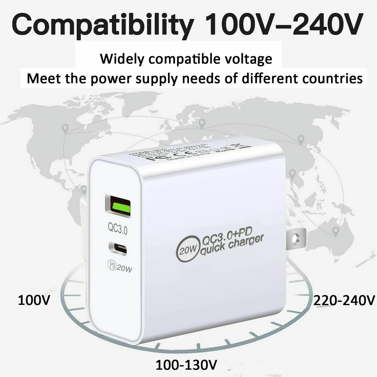 USB Type-C Wall Fast Charger PD Power Adapter 3