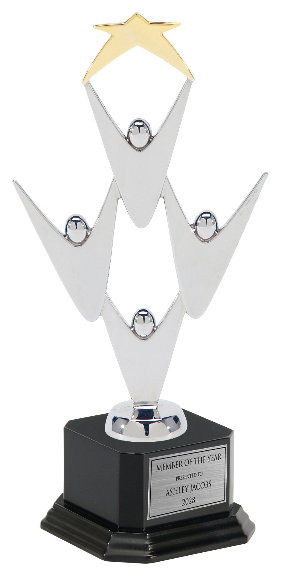 Teamwork Award With Star On Base 5