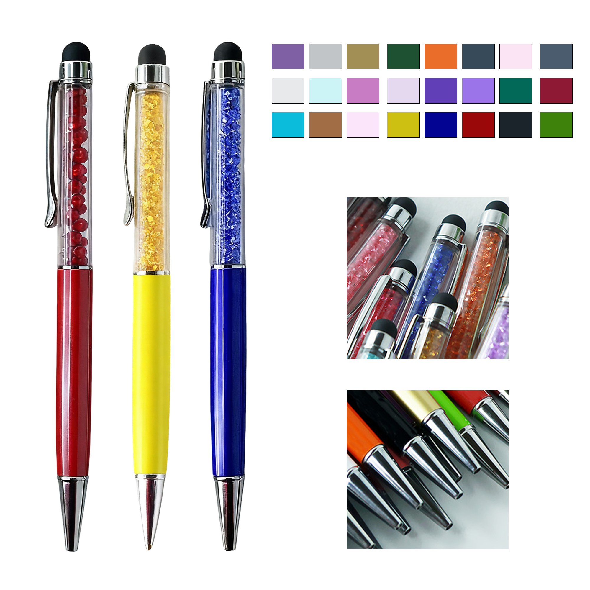 Crystal Ballpoint Pen With Touch Screen Stylus 12