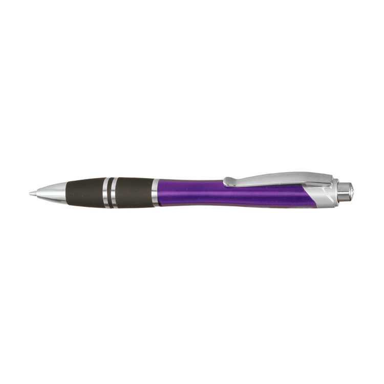Silver Accent Grip Plastic Pen 5