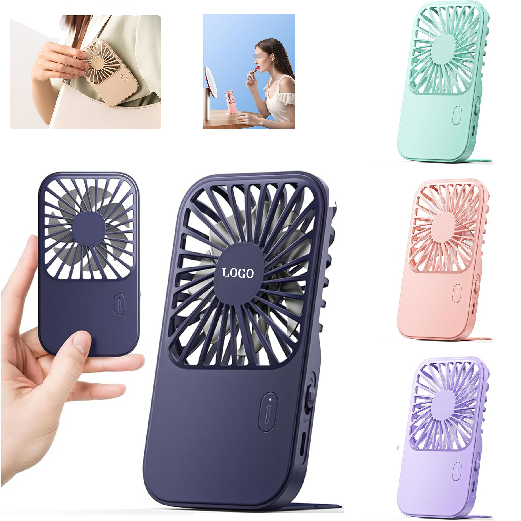 2000mAh Mini Rectangle Handheld Fan 1