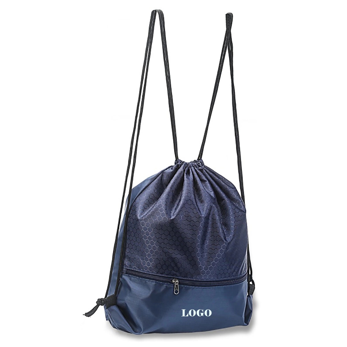 Drawstring Backpack With Zipper 1