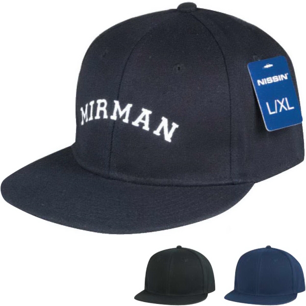 Pro style wool blend flexible fit cap with flat bill 1