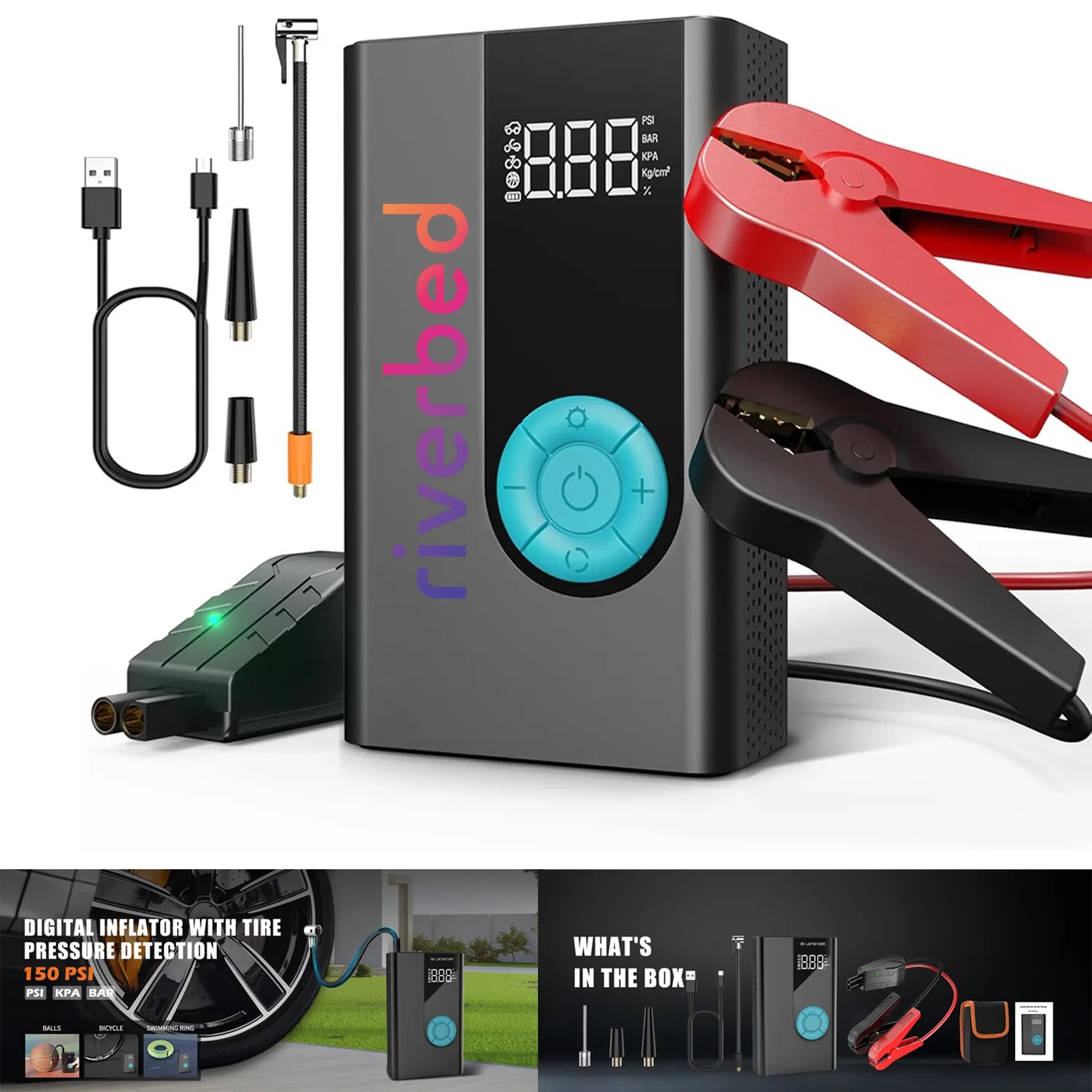 Jump Starter with Air Compressor 2