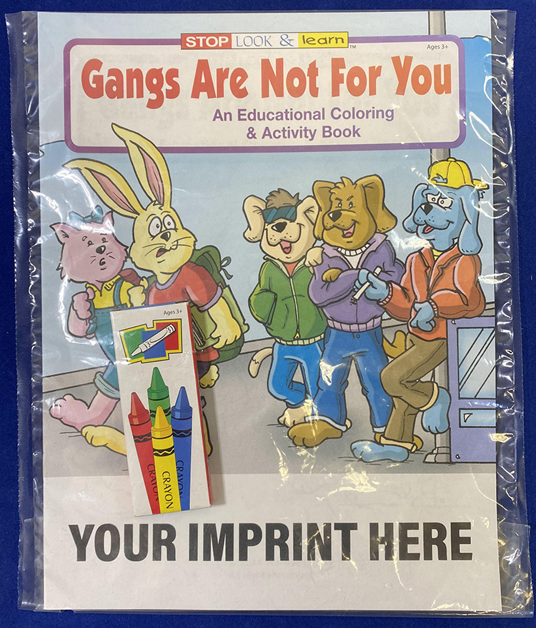 COLORING SET - Gangs are Not For You Coloring Book Fun Pack 2