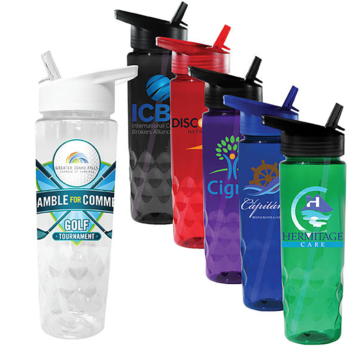 24 oz. Poly-Saver PET Bottle with Straw Cap 10