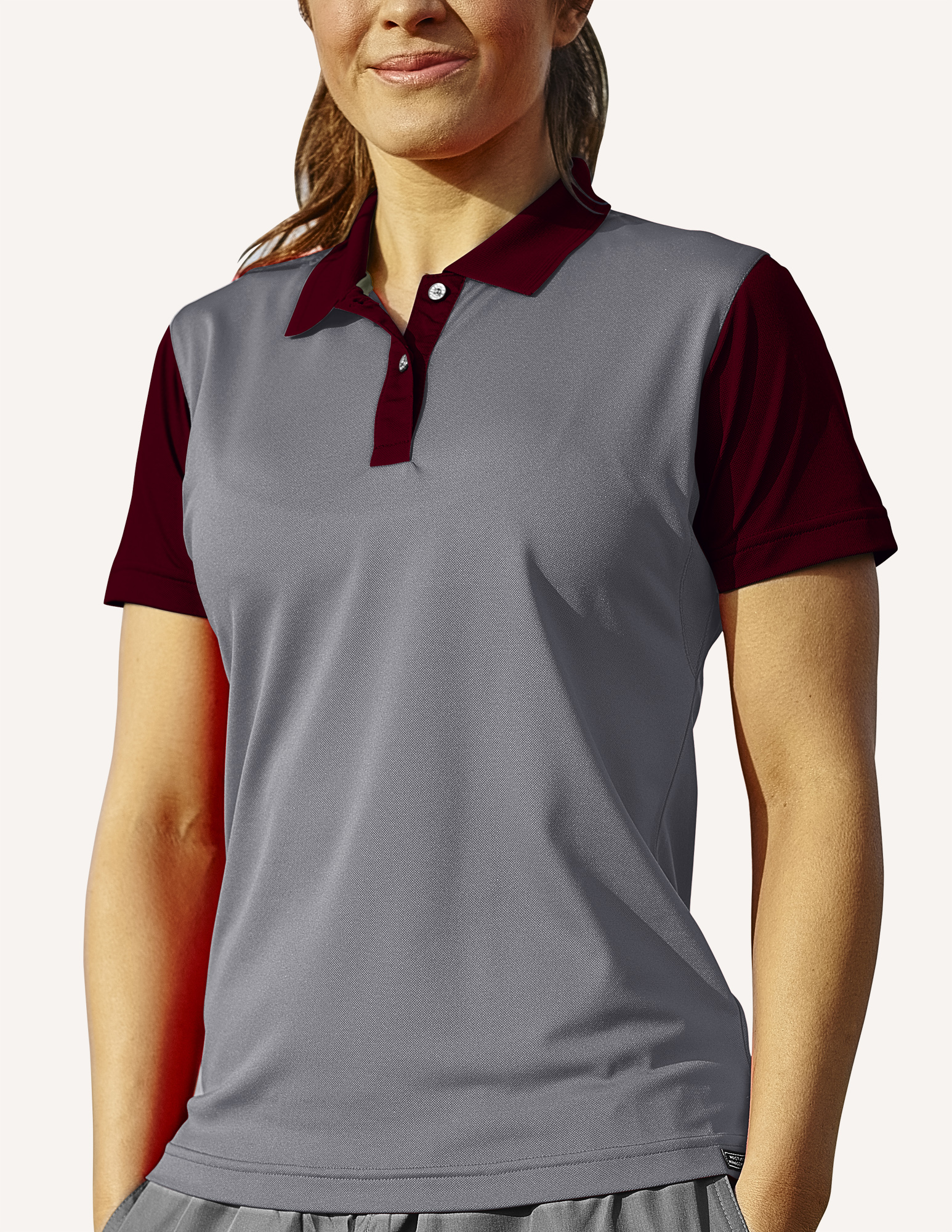 Ladies Corvette Recharged Hybrid Interlock Color Block Polo Shirt 2