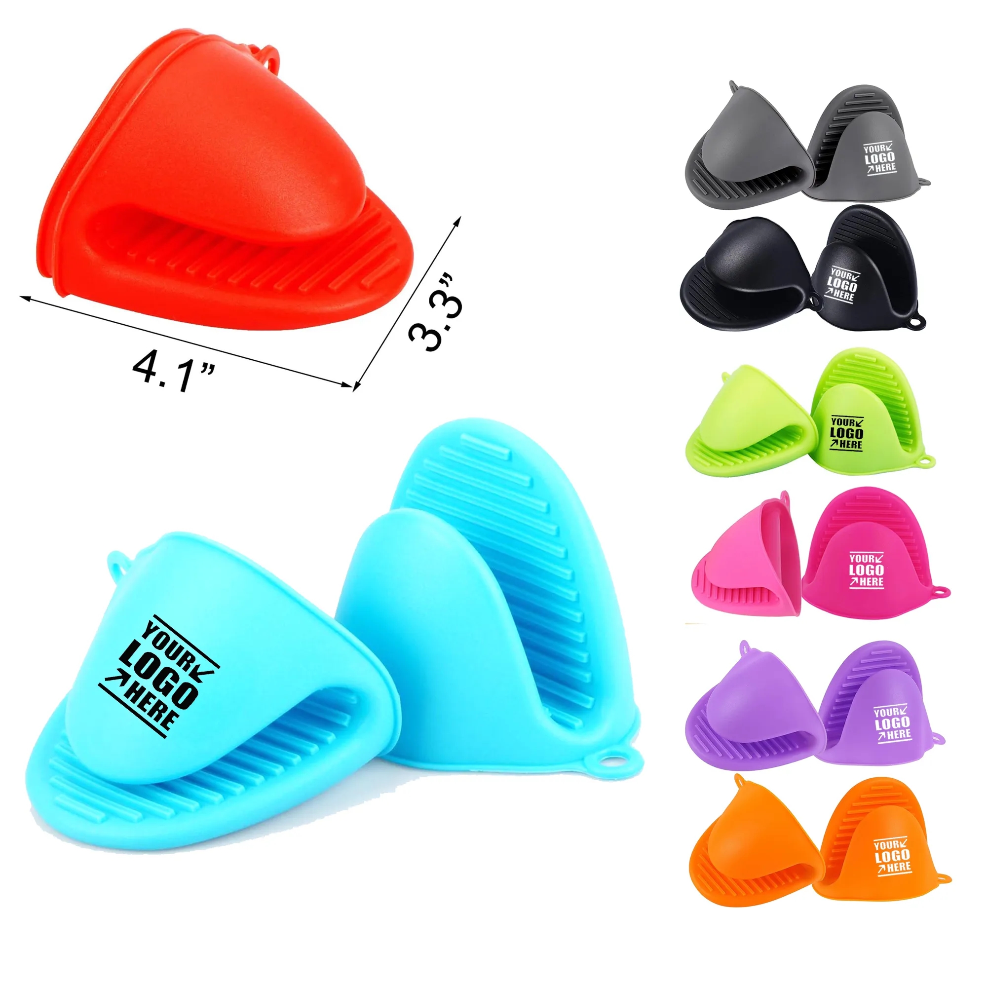 Mini Oven Gloves Silicone Heat Resistant Cooking Pinch Mitts 2