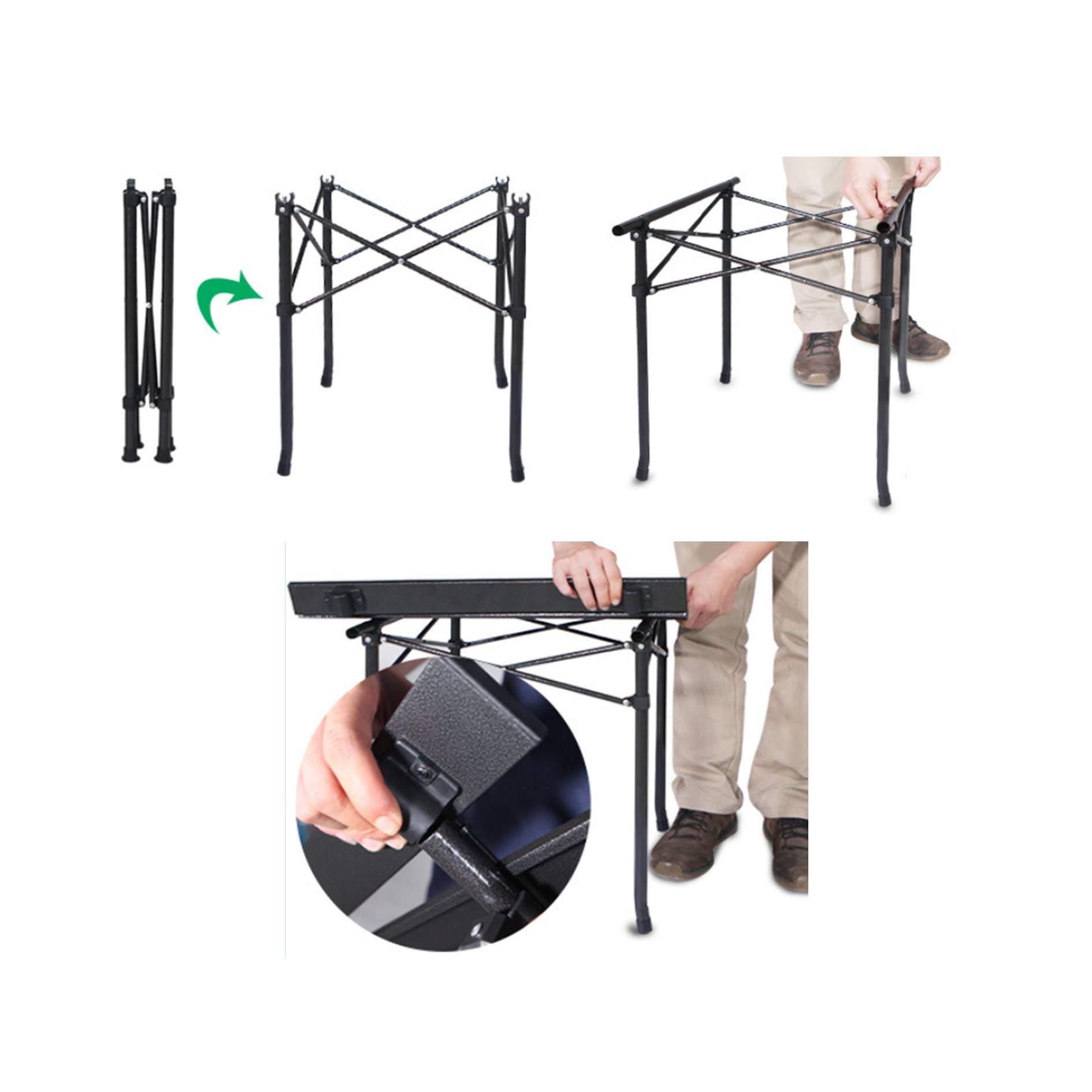Outdoor Folding Chairs Set With Aluminum Table 5