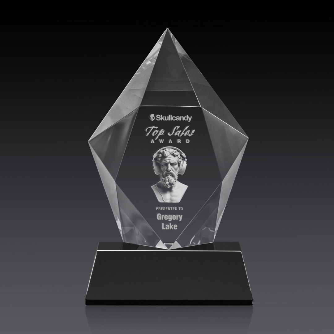 Devron 3D Award on Base - Black 5