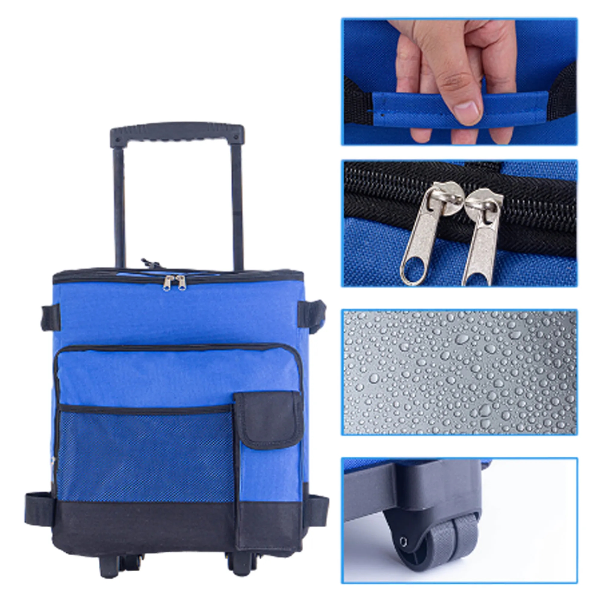 Leak-Proof Wheeled Collapsible Cooler With Handle 6