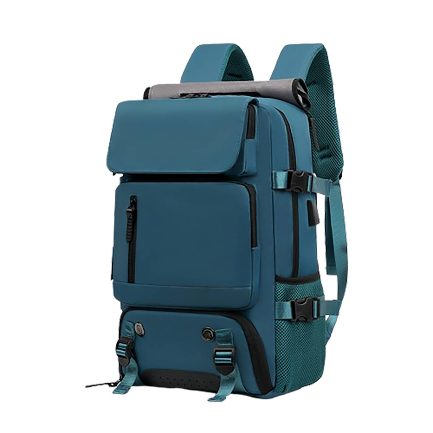 Waterproof Travel Nylon Backpack W/ Usb Port 9