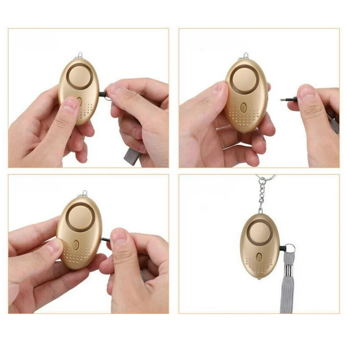 Personal Safety Alarm Keychain W/ Loud Siren and LED Light 3