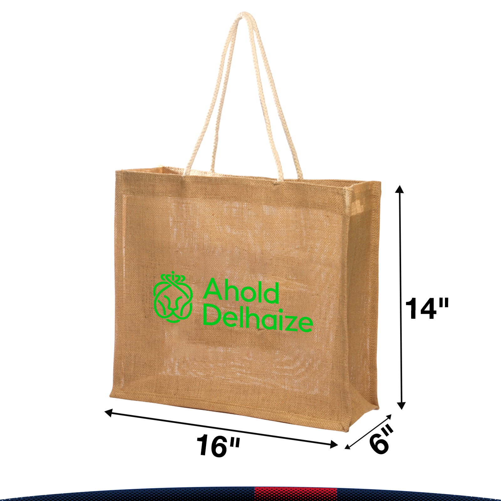 Mikinki Jute Bags, custom tote bag with logo imprint 2