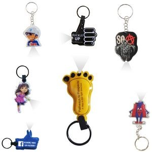 Custom Figure Shaped Keychain LED Flashlight 17