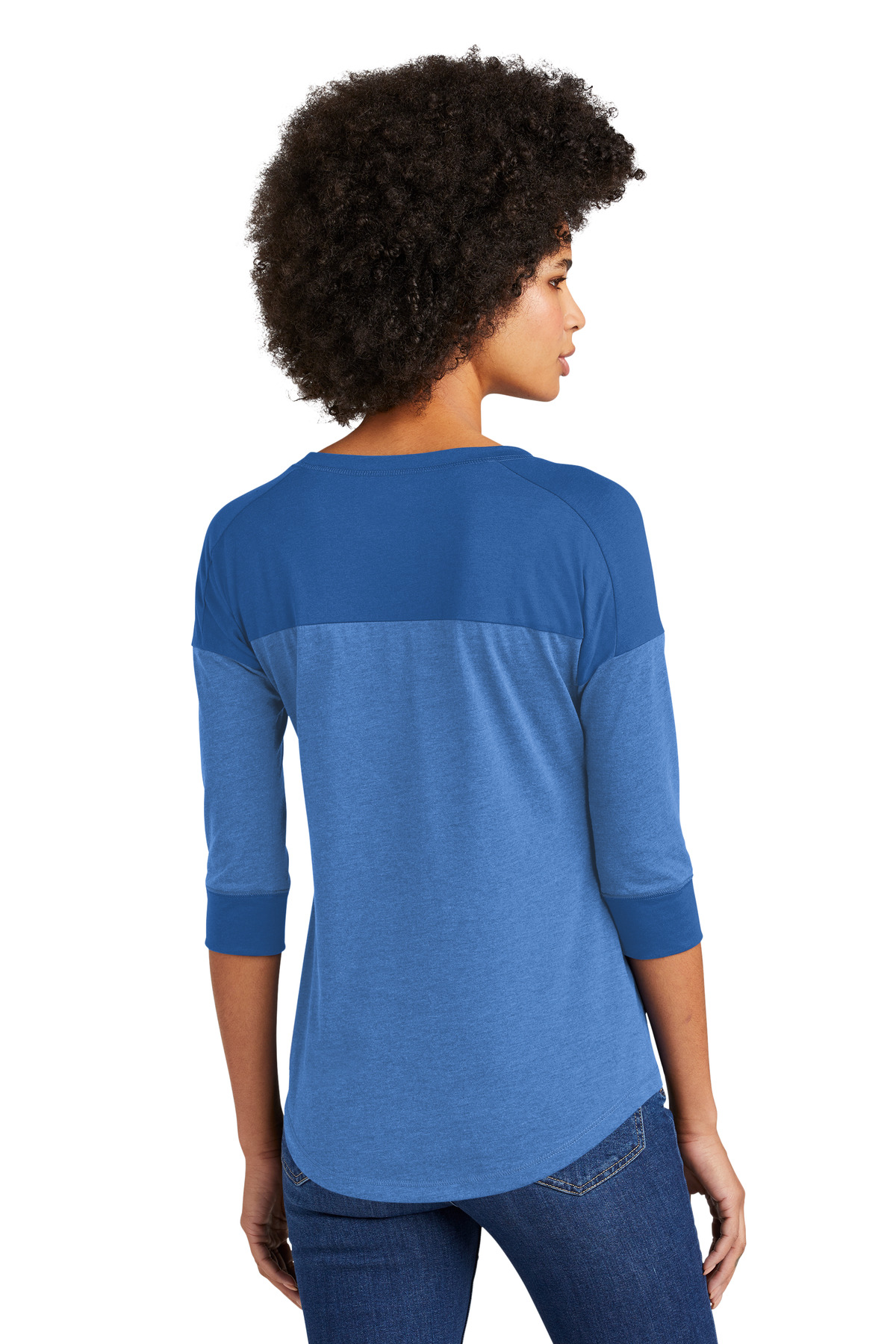 New Era Women's Heritage Blend 3/4-Sleeve Baseball Raglan Tee. LNEA104 18