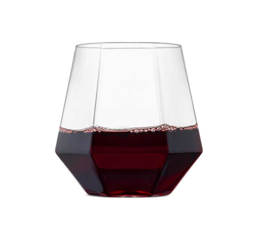 12 OZ Plastic Hexagonal Stemless Glasses 3