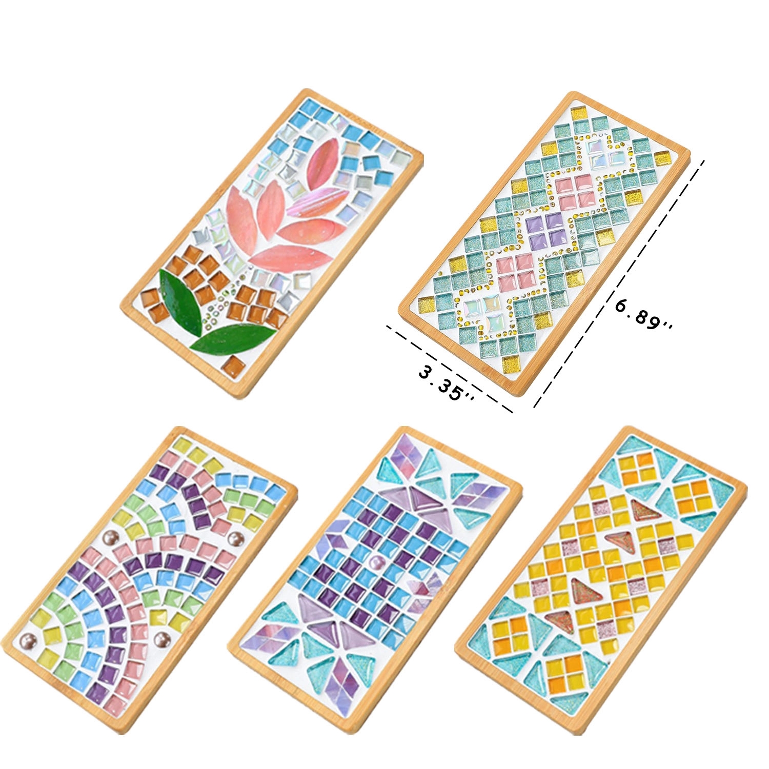 Diy Mosaic Kit With Bamboo Coaster 7