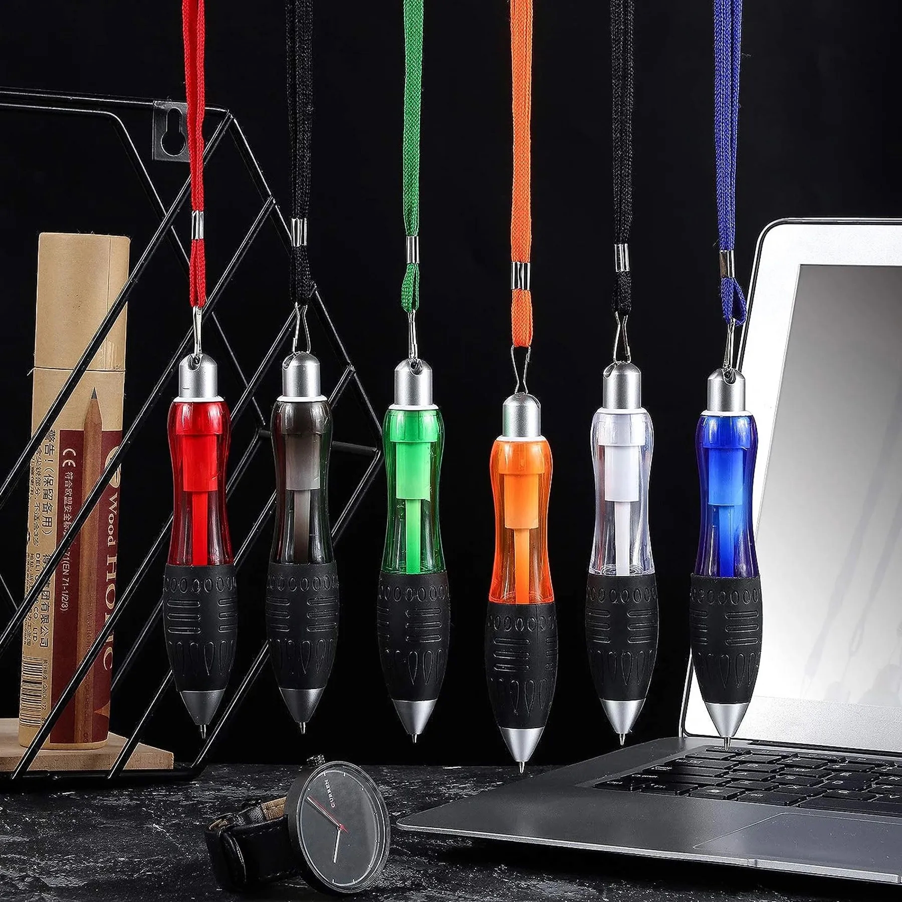 Round Pens With Short Clicker And Strap 3