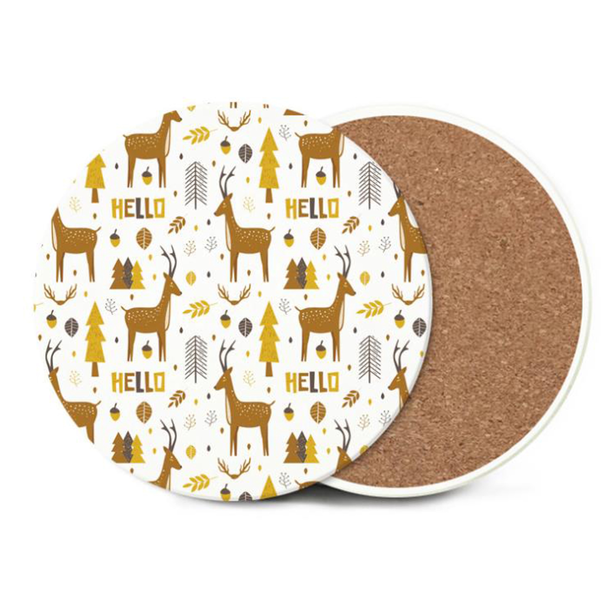 4" Round Ceramic Coaster 5