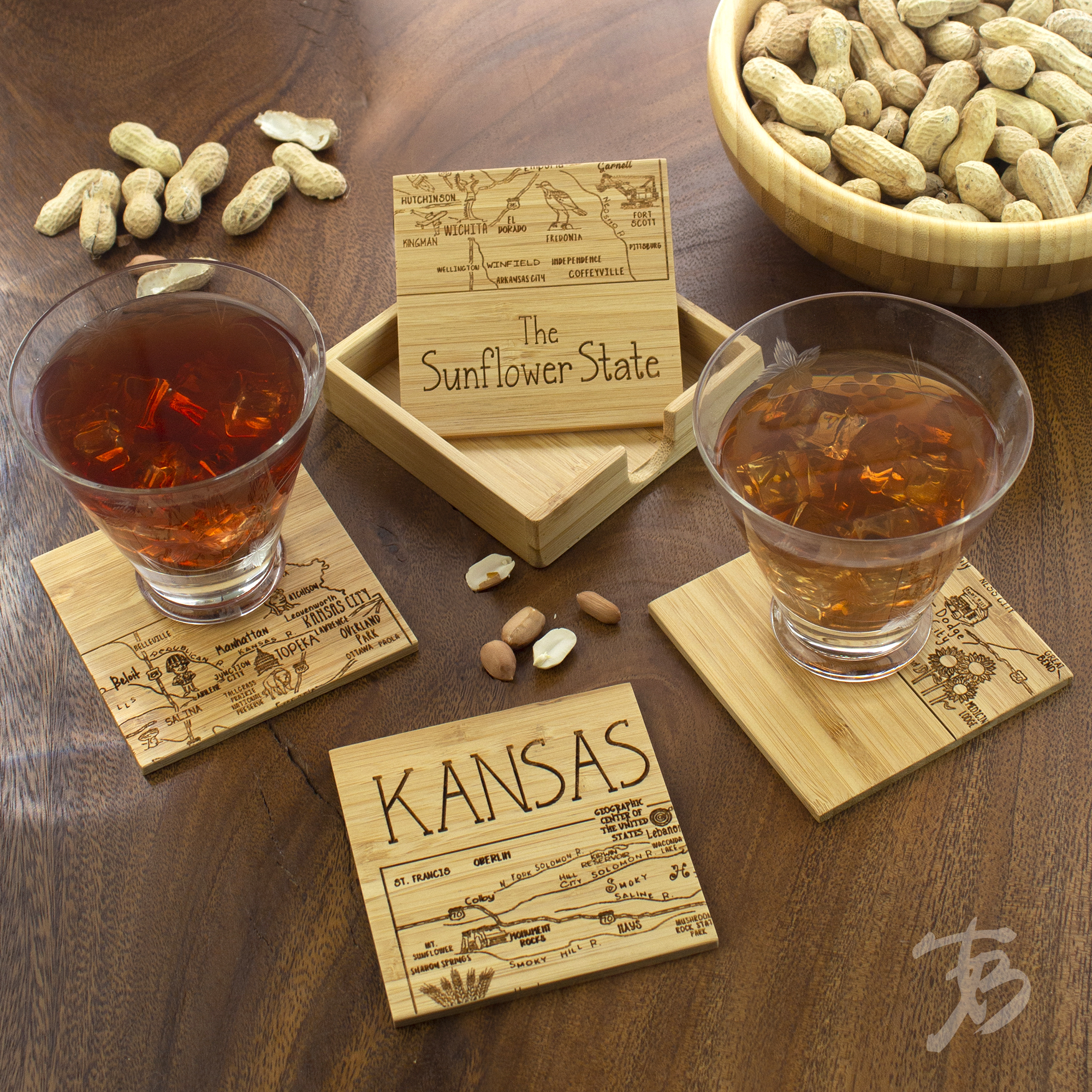 Kansas Puzzle Coaster Set 11