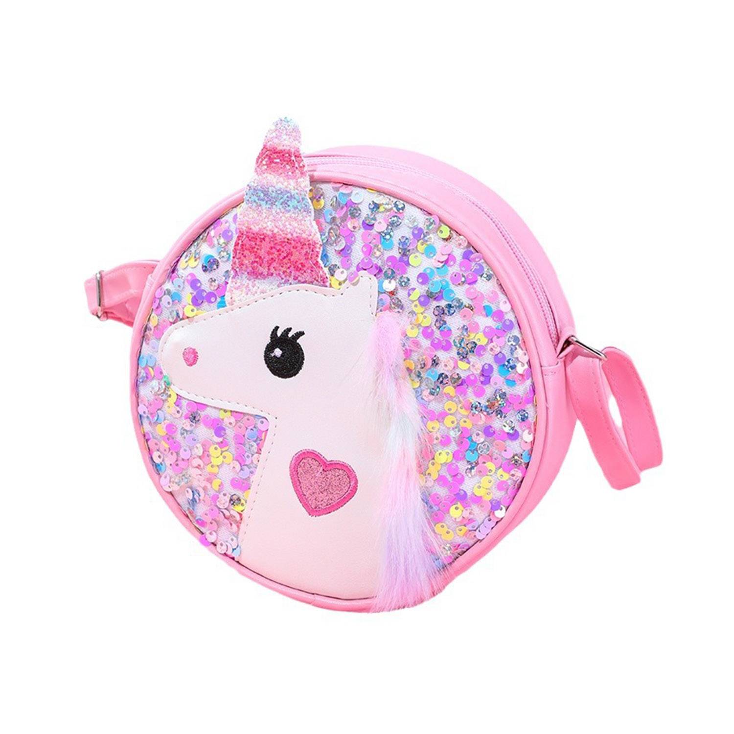 Pu Leather Little Girls Unicorn Crossbody Bag 7