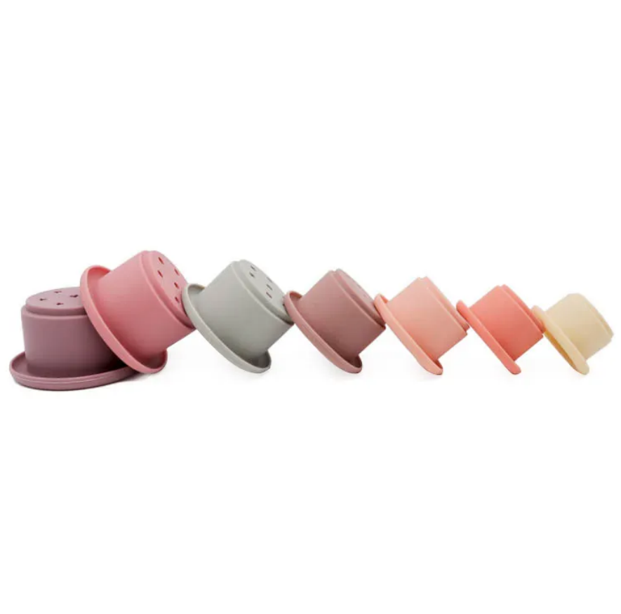 7-Pcs Silicone Stacking Cup Toy 4
