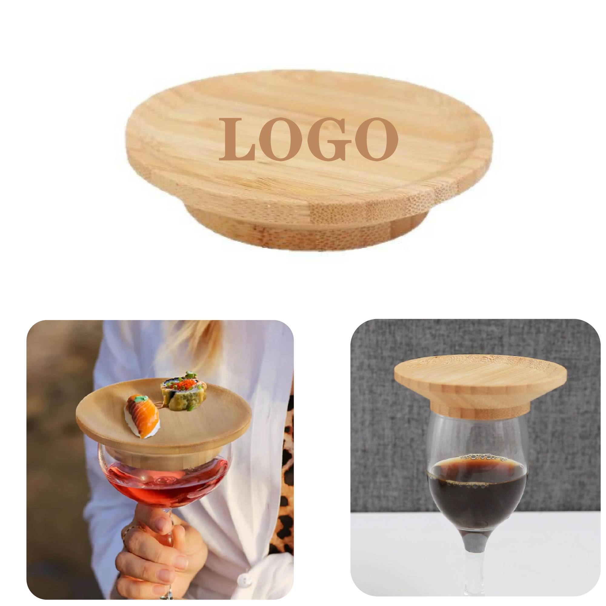 MOQ 10 pcs Bamboo Round Lid 2