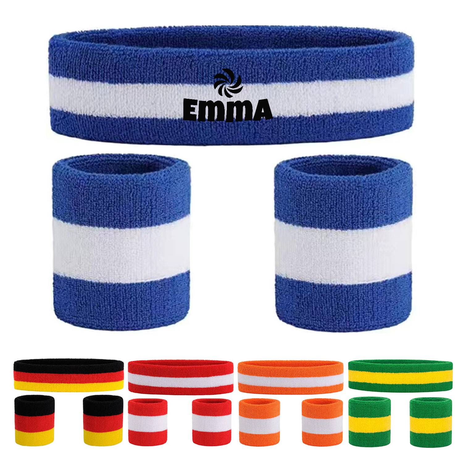 Sports Headband Wristband Set 2