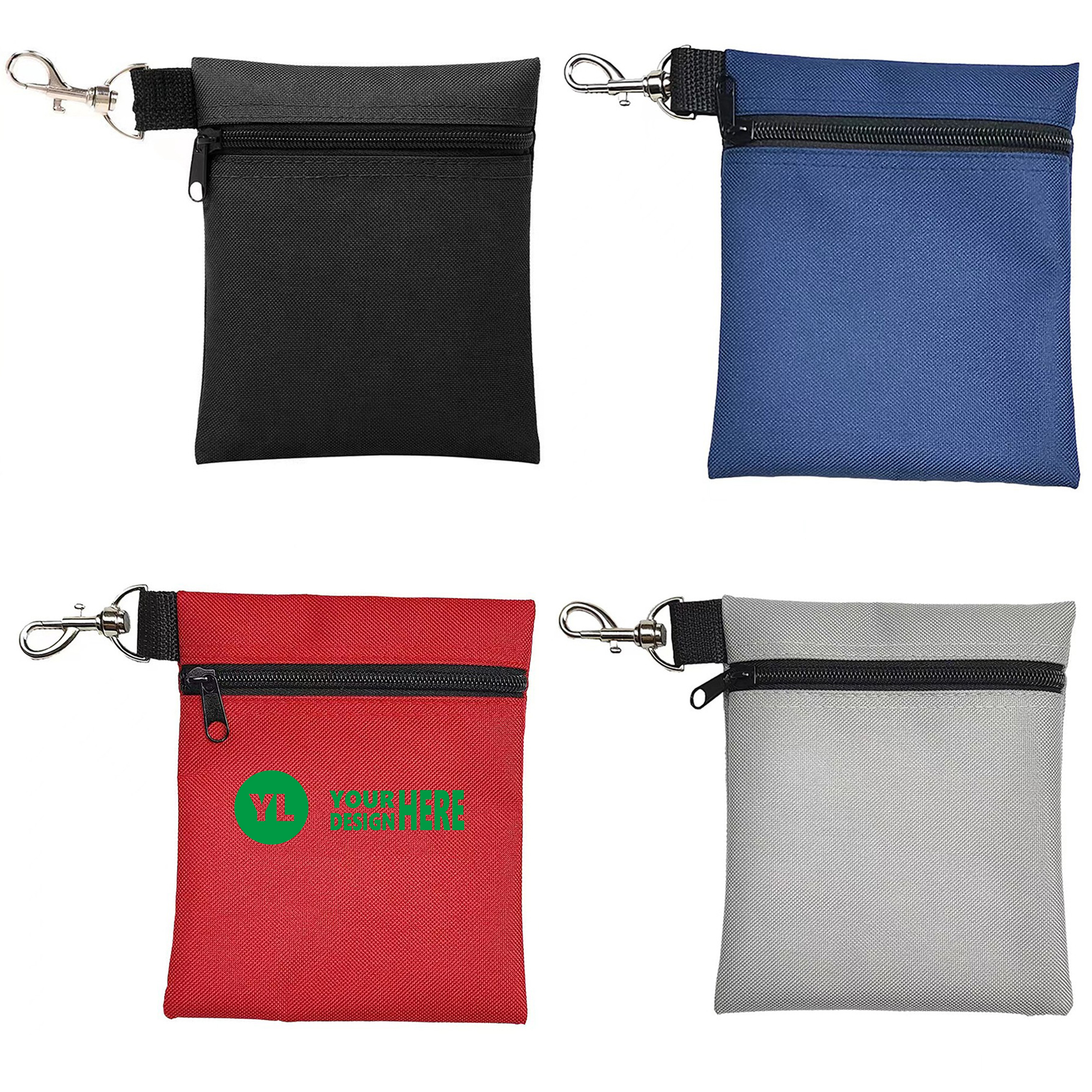 MOQ50 Professional Zipper Golf Ball Pouch Bag 1